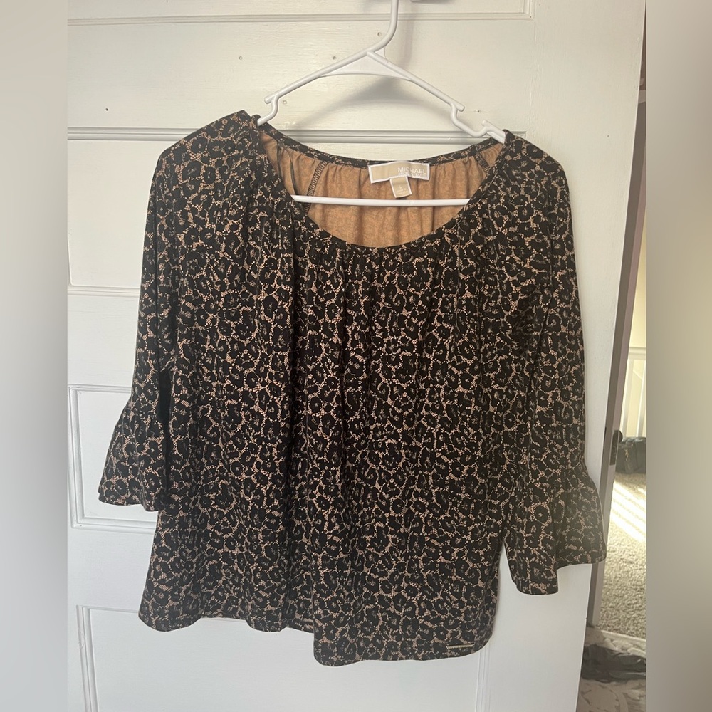 Michael Kors top. Leopard. Size M